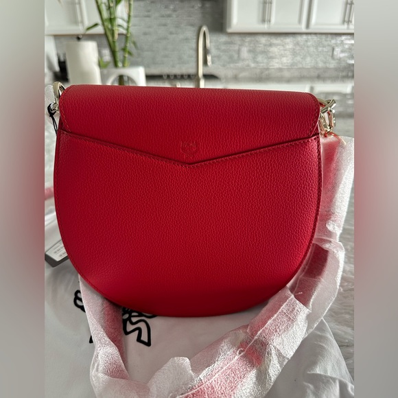 Authentic MCM Leather Patricia Colorblock Small Crossbody Bag Handbag NEW - Picture 4 of 13